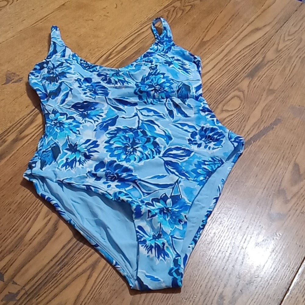 Andie Blue Floral One Piece Swimsuit